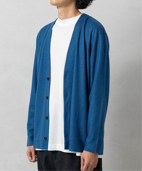 EDIFICE(エディフィス)の「ウール ジャージー カーディガン(カーディガン/ボレロ・メンズ・サックスブルー/ブラック系その他/ブラウン系その他・SMALL/MEDIUM/LARGE)」の3枚目の写真