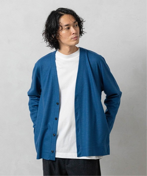 EDIFICE(エディフィス)の「ウール ジャージー カーディガン(カーディガン/ボレロ・メンズ・サックスブルー/ブラック系その他/ブラウン系その他・SMALL/MEDIUM/LARGE)」の6枚目の写真