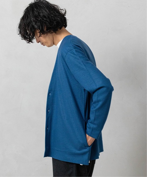 EDIFICE(エディフィス)の「ウール ジャージー カーディガン(カーディガン/ボレロ・メンズ・サックスブルー/ブラック系その他/ブラウン系その他・SMALL/MEDIUM/LARGE)」の8枚目の写真