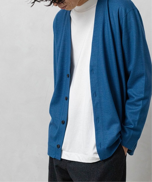 EDIFICE(エディフィス)の「ウール ジャージー カーディガン(カーディガン/ボレロ・メンズ・サックスブルー/ブラック系その他/ブラウン系その他・SMALL/MEDIUM/LARGE)」の10枚目の写真