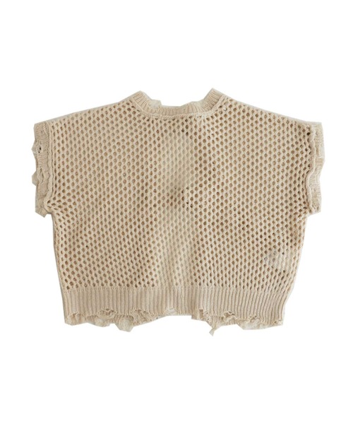 antiqua（アンティカ）の「マルチウェイ透かし編みニットカーデ（ニット/セーター・キッズ・ブラック/ベージュ/パープル・2/4/6）」の14枚目の写真