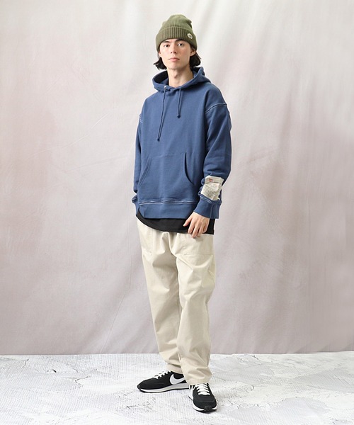 BIG BILL(ビッグビル)の「【mina掲載商品】【 BIG BILL / ビッグビル 】ワイドパーカー X59390D BNU(パーカー・メンズ・アイボリー/ブルー/ブラック/マスタード・M/L/XL)」の16枚目の写真