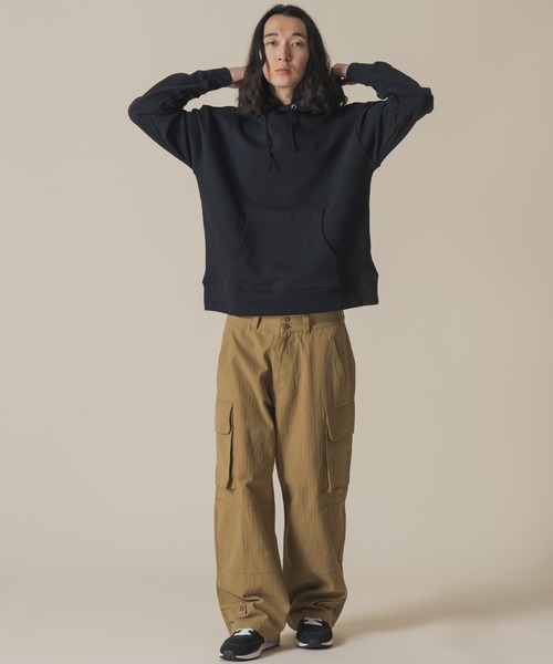 BIG BILL(ビッグビル)の「【mina掲載商品】【 BIG BILL / ビッグビル 】ワイドパーカー X59390D BNU(パーカー・メンズ・アイボリー/ブルー/ブラック/マスタード・M/L/XL)」の22枚目の写真