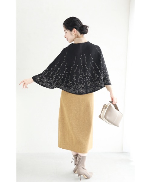 cawaii（カワイイ）の「（黒）ストーンが煌めく花柄の2wayボレロ（カーディガン/ボレロ・レディース・ブラック・FREE）」の14枚目の写真