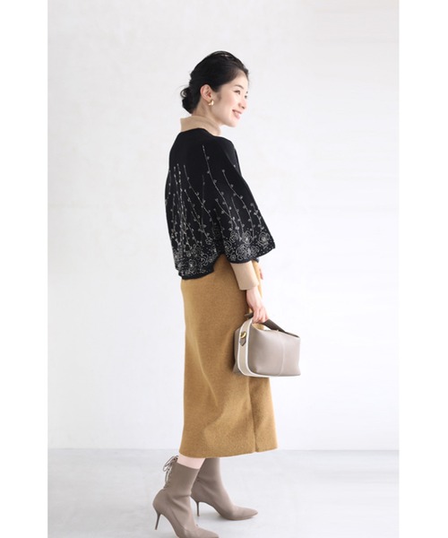 cawaii（カワイイ）の「（黒）ストーンが煌めく花柄の2wayボレロ（カーディガン/ボレロ・レディース・ブラック・FREE）」の7枚目の写真