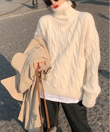 gossip！ロサンゼルス | ハイネックローゲージニット(ニット/セーター)