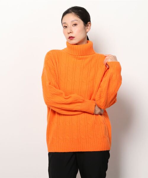 gossip！ロサンゼルス（ゴシップロサンゼルス）の「ハイネックローゲージニット（ニット/セーター・レディース・レッド/オフホワイト/オレンジ/ブルー・FREE）」の21枚目の写真