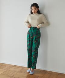 EMMEL REFINES | <EMMEL REFINES(エメル リファインズ)>EM センタープレス プリント タック パンツ -ウォッシャブル-(その他パンツ)