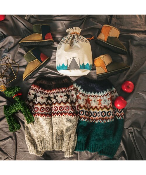 BREEZE（ブリーズ）の「ノルディックニット（ニット/セーター・キッズ・ベージュ/グリーン・100/90/140/120）」の8枚目の写真