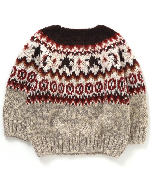 BREEZE（ブリーズ）の「ノルディックニット（ニット/セーター・キッズ・ベージュ/グリーン・100/90/140/120）」の14枚目の写真