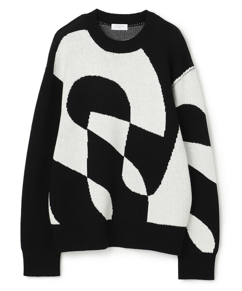 JOSEPH STUDIO（ジョゼフストゥディオ）の「グラフィックニット　CURVED（ニット/セーター・レディース・ブラック系・SMALL/MEDIUM/LARGE）」の12枚目の写真