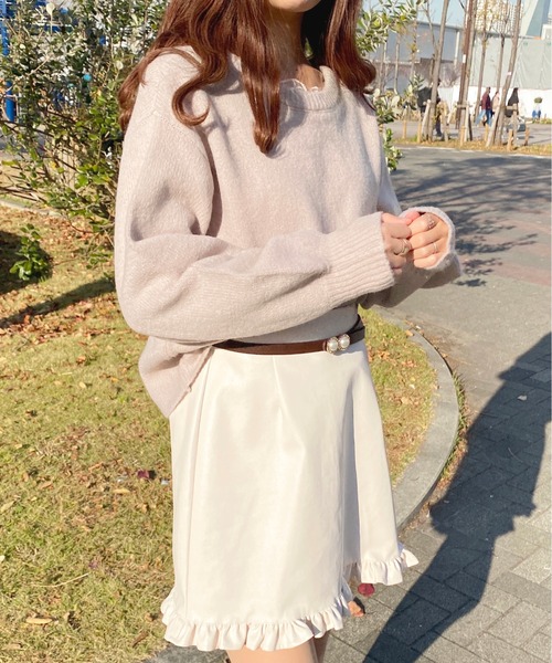 apres jour(アプレジュール)の「バックレースアップニット【ZOZOTOWN限定アイテム】(ニット/セーター・レディース・アイボリー/ブラウン系その他/ピンクベージュ・X-LARGE/フリー)」の10枚目の写真