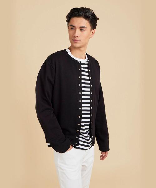 agnes b.◆Tシャツ/--/コットン/BLK/ボーダー(5) 細ボーダー コットン 半袖Tシャツ ”Brando