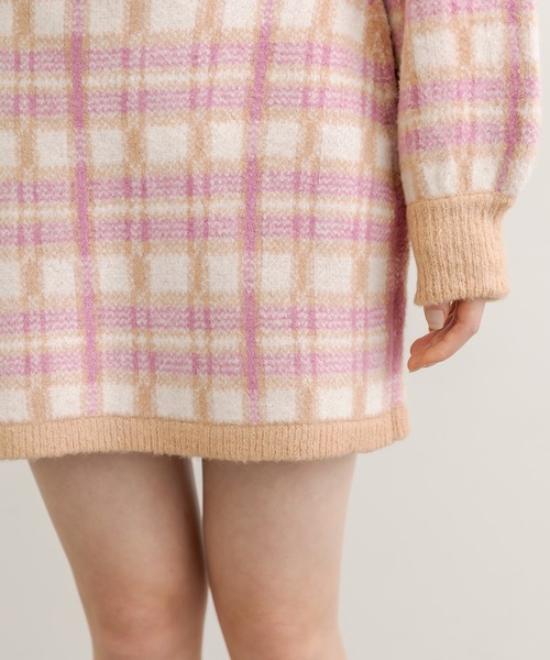 OLIVE des OLIVE（オリーブデオリーブ）の「チェック柄ニット