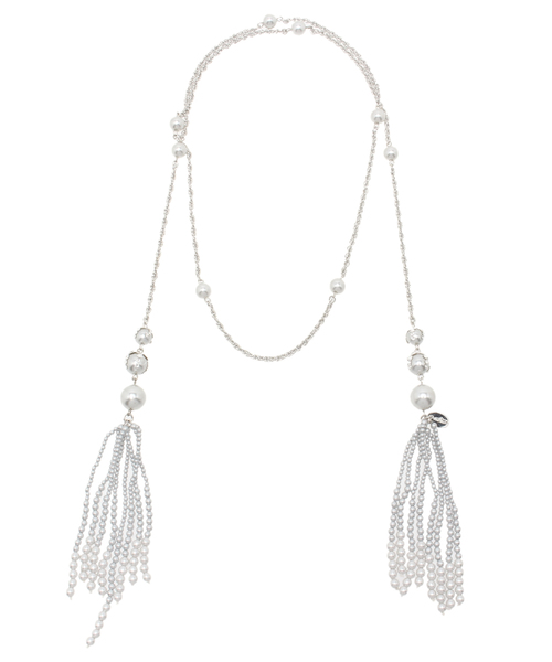 GRACE CONTINENTAL（グレースコンチネンタル）の「パールタッセルラリエット（ネックレス・レディース・キナリ/グレー・FREE）」の2枚目の写真