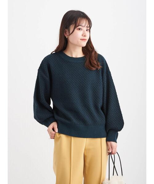 Green Parks(グリーンパークス)の「柄ショートニットプルオーバー*(ニット/セーター・レディース・ブラック/ベージュ/ブルー/グリーン・FREE)」の15枚目の写真