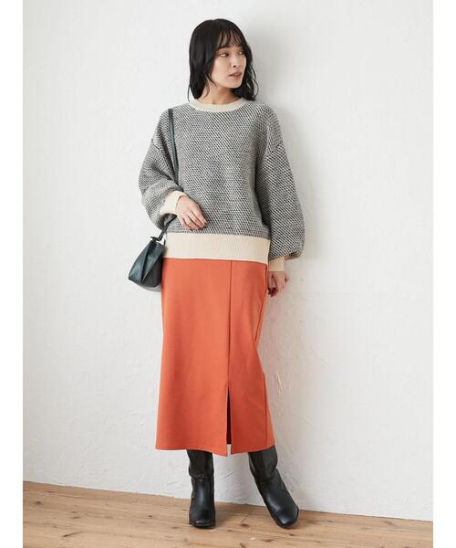 Green Parks(グリーンパークス)の「柄ショートニットプルオーバー*(ニット/セーター・レディース・ブラック/ベージュ/ブルー/グリーン・FREE)」の7枚目の写真