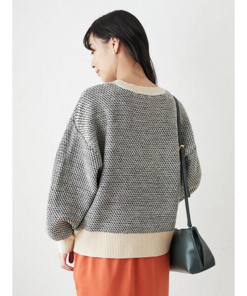 Green Parks(グリーンパークス)の「柄ショートニットプルオーバー*(ニット/セーター・レディース・ブラック/ベージュ/ブルー/グリーン・FREE)」の13枚目の写真