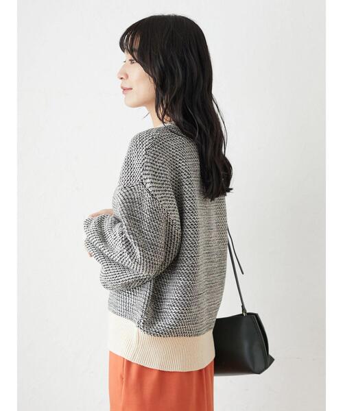 Green Parks(グリーンパークス)の「柄ショートニットプルオーバー*(ニット/セーター・レディース・ブラック/ベージュ/ブルー/グリーン・FREE)」の14枚目の写真