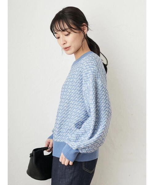 Green Parks(グリーンパークス)の「柄ショートニットプルオーバー*(ニット/セーター・レディース・ブラック/ベージュ/ブルー/グリーン・FREE)」の11枚目の写真