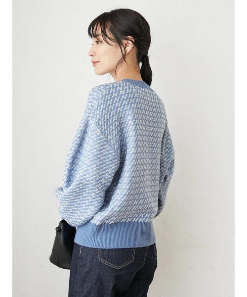 Green Parks(グリーンパークス)の「柄ショートニットプルオーバー*(ニット/セーター・レディース・ブラック/ベージュ/ブルー/グリーン・FREE)」の5枚目の写真