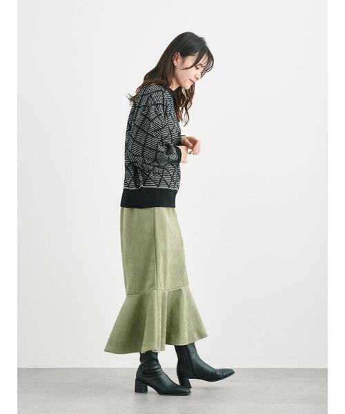 Green Parks(グリーンパークス)の「柄ショートニットプルオーバー*(ニット/セーター・レディース・ブラック/ベージュ/ブルー/グリーン・FREE)」の6枚目の写真