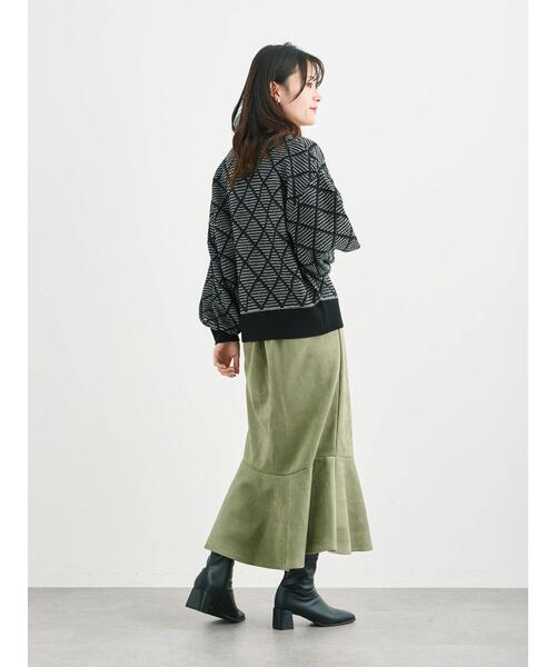 Green Parks(グリーンパークス)の「柄ショートニットプルオーバー*(ニット/セーター・レディース・ブラック/ベージュ/ブルー/グリーン・FREE)」の10枚目の写真