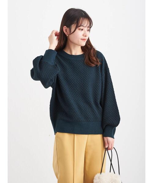 Green Parks(グリーンパークス)の「柄ショートニットプルオーバー*(ニット/セーター・レディース・ブラック/ベージュ/ブルー/グリーン・FREE)」の21枚目の写真
