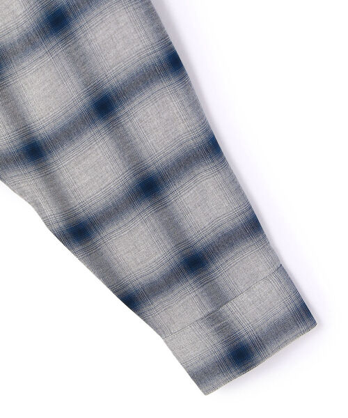 RAYON OMBRE LS SHIRT／レーヨン オンブレシャツ／シ セール】Rayon ombre check shirts / レーヨンオンブレチェック