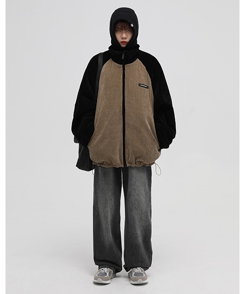 MASONPRINCE（メイソンプリンス）の「オーバサイズリバーシブルフェイクファーブルゾン WT4023【MASONPRINCE】（ブルゾン・メンズ・ベージュ/ブラック・L/S/XL/M）」の5枚目の写真