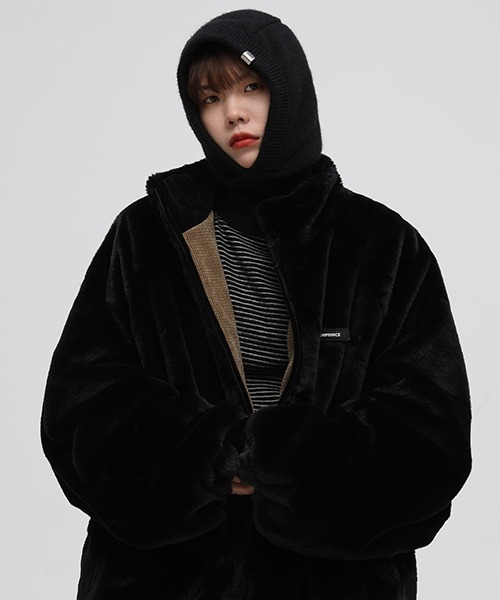 MASONPRINCE（メイソンプリンス）の「オーバサイズリバーシブルフェイクファーブルゾン WT4023【MASONPRINCE】（ブルゾン・メンズ・ベージュ/ブラック・L/S/XL/M）」の9枚目の写真