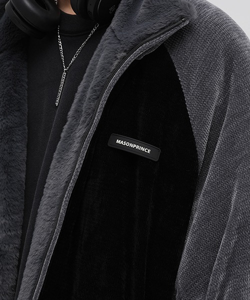 MASONPRINCE（メイソンプリンス）の「オーバサイズリバーシブルフェイクファーブルゾン WT4023【MASONPRINCE】（ブルゾン・メンズ・ベージュ/ブラック・L/S/XL/M）」の13枚目の写真