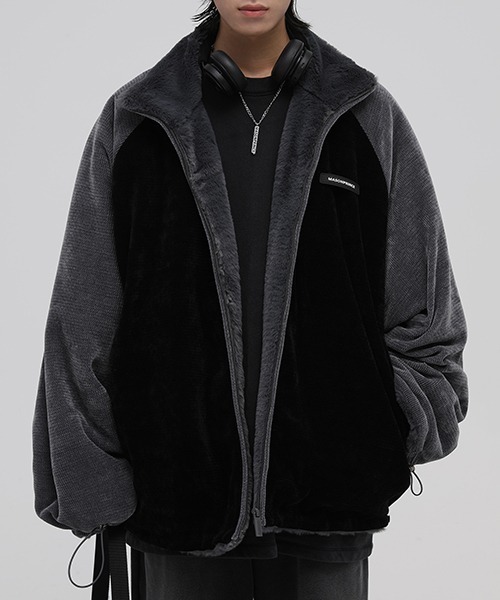 MASONPRINCE（メイソンプリンス）の「オーバサイズリバーシブルフェイクファーブルゾン WT4023【MASONPRINCE】（ブルゾン・メンズ・ベージュ/ブラック・L/S/XL/M）」の14枚目の写真