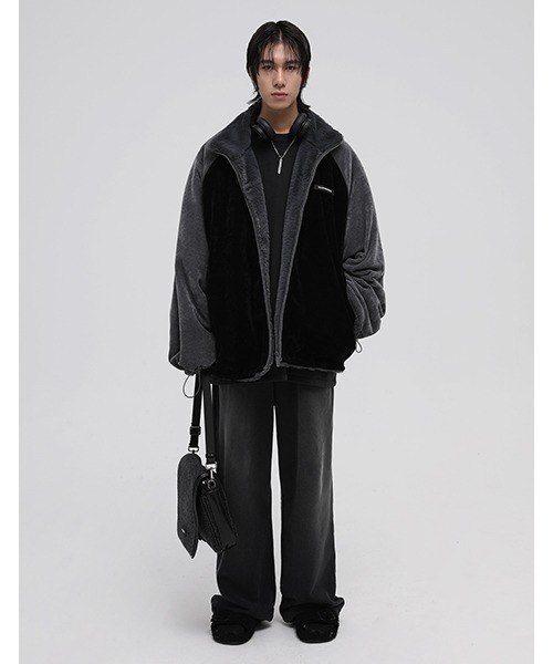 MASONPRINCE（メイソンプリンス）の「オーバサイズリバーシブルフェイクファーブルゾン WT4023【MASONPRINCE】（ブルゾン・メンズ・ベージュ/ブラック・L/S/XL/M）」の15枚目の写真