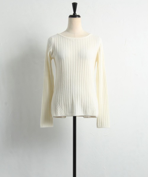 tocco closet(トッコ クローゼット)の「【限定】シンプルワイドリブニットプルオーバー(ニット/セーター・レディース・オフホワイト/サックスブルー/ピンク/ラベンダー・M)」の7枚目の写真