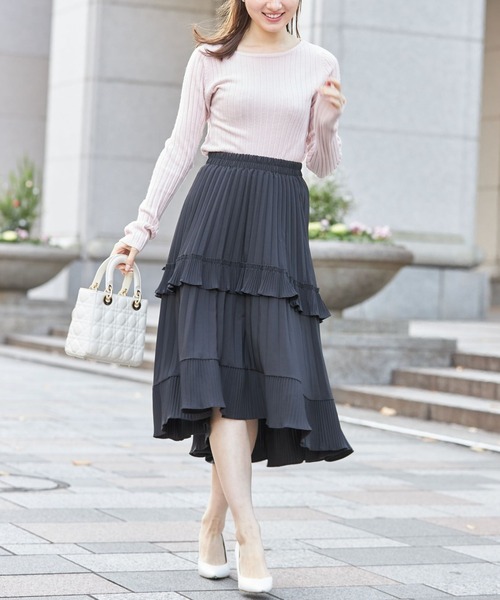 tocco closet(トッコ クローゼット)の「【限定】シンプルワイドリブニットプルオーバー(ニット/セーター・レディース・オフホワイト/サックスブルー/ピンク/ラベンダー・M)」の22枚目の写真