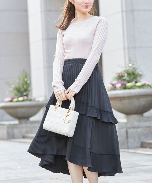 tocco closet(トッコ クローゼット)の「【限定】シンプルワイドリブニットプルオーバー(ニット/セーター・レディース・オフホワイト/サックスブルー/ピンク/ラベンダー・M)」の18枚目の写真