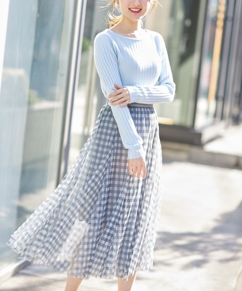 tocco closet(トッコ クローゼット)の「【限定】シンプルワイドリブニットプルオーバー(ニット/セーター・レディース・オフホワイト/サックスブルー/ピンク/ラベンダー・M)」の17枚目の写真
