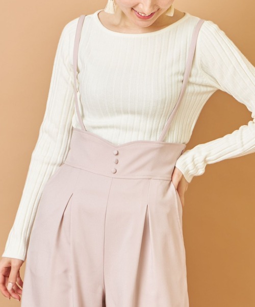 tocco closet(トッコ クローゼット)の「【限定】シンプルワイドリブニットプルオーバー(ニット/セーター・レディース・オフホワイト/サックスブルー/ピンク/ラベンダー・M)」の5枚目の写真