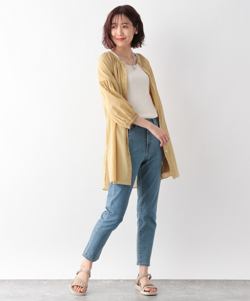 GLOBAL WORK（グローバルワーク）の「ウツクシデニムスリムパンツ/256481（デニムパンツ・レディース・ブラック/ネイビー/ブルー・SMALL/MEDIUM/LARGE/X-SMALL）」の14枚目の写真