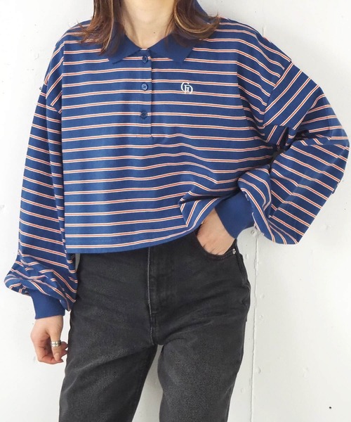tiptop(ティップトップ)の「ポロデザインカットプルオーバー(Tシャツ/カットソー・レディース・ブラック/オフホワイト/グリーン/A/B・FREE)」の22枚目の写真