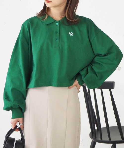 tiptop(ティップトップ)の「ポロデザインカットプルオーバー(Tシャツ/カットソー・レディース・ブラック/オフホワイト/グリーン/A/B・FREE)」の14枚目の写真