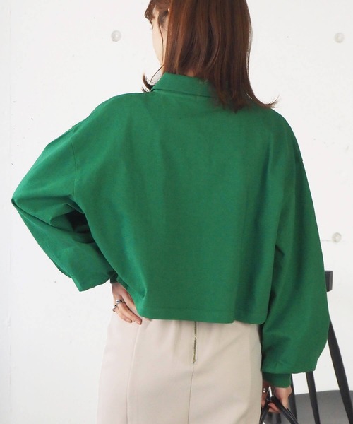 tiptop(ティップトップ)の「ポロデザインカットプルオーバー(Tシャツ/カットソー・レディース・ブラック/オフホワイト/グリーン/A/B・FREE)」の16枚目の写真