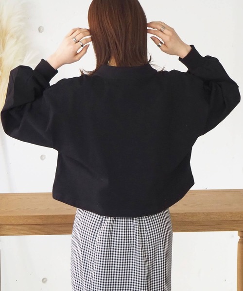 tiptop(ティップトップ)の「ポロデザインカットプルオーバー(Tシャツ/カットソー・レディース・ブラック/オフホワイト/グリーン/A/B・FREE)」の13枚目の写真