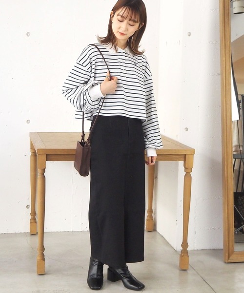tiptop(ティップトップ)の「ポロデザインカットプルオーバー(Tシャツ/カットソー・レディース・ブラック/オフホワイト/グリーン/A/B・FREE)」の21枚目の写真