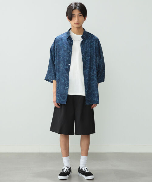 BeAMS DOT（ビームスドット）の「【WEB限定】BeAMS DOT / ドルマンスリーブ 総柄シャツ（シャツ/ブラウス・メンズ・ネイビー/オフホワイト/グリーン系その他4・LARGE/MEDIUM）」の21枚目の写真