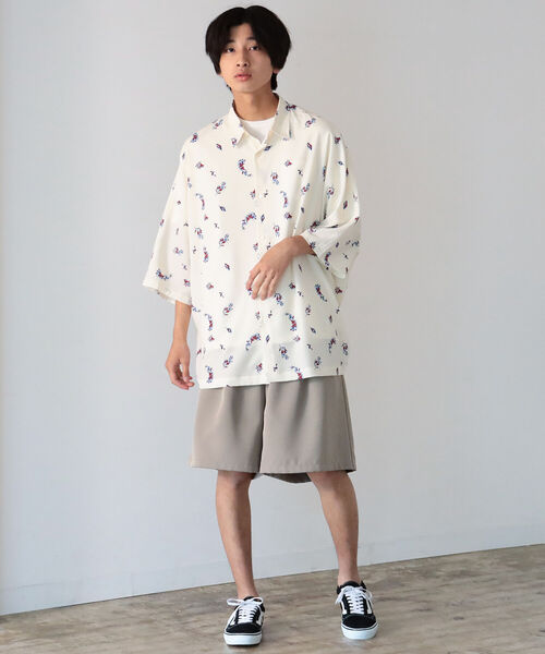 BeAMS DOT（ビームスドット）の「【WEB限定】BeAMS DOT / ドルマンスリーブ 総柄シャツ（シャツ/ブラウス・メンズ・ネイビー/オフホワイト/グリーン系その他4・LARGE/MEDIUM）」の18枚目の写真