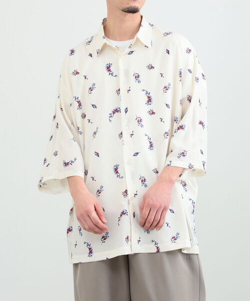 BeAMS DOT（ビームスドット）の「【WEB限定】BeAMS DOT / ドルマンスリーブ 総柄シャツ（シャツ/ブラウス・メンズ・ネイビー/オフホワイト/グリーン系その他4・LARGE/MEDIUM）」の17枚目の写真