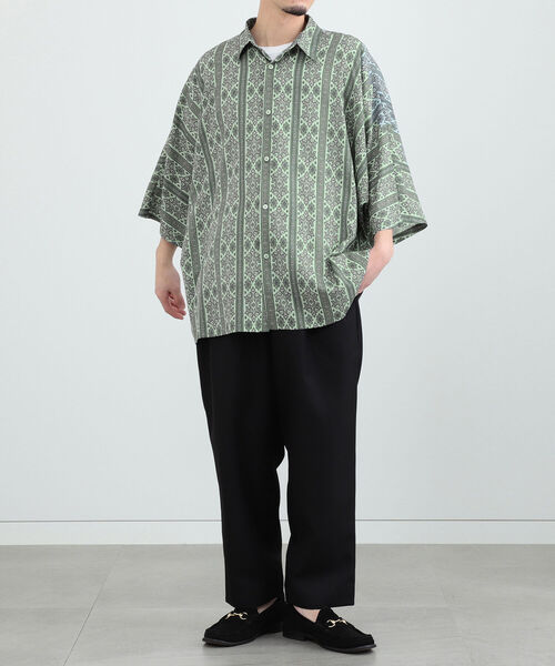 BeAMS DOT（ビームスドット）の「【WEB限定】BeAMS DOT / ドルマンスリーブ 総柄シャツ（シャツ/ブラウス・メンズ・ネイビー/オフホワイト/グリーン系その他4・LARGE/MEDIUM）」の11枚目の写真