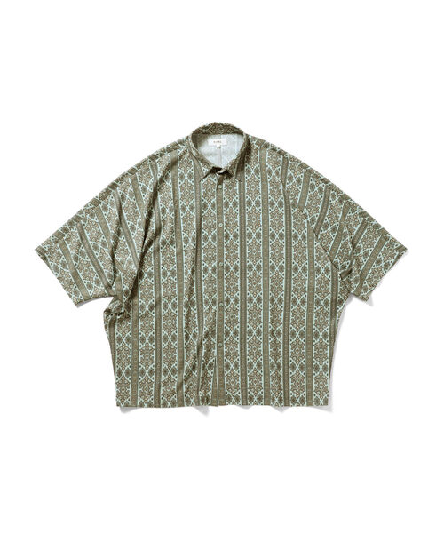 BeAMS DOT（ビームスドット）の「【WEB限定】BeAMS DOT / ドルマンスリーブ 総柄シャツ（シャツ/ブラウス・メンズ・ネイビー/オフホワイト/グリーン系その他4・LARGE/MEDIUM）」の4枚目の写真
